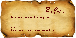 Ruzsicska Csongor névjegykártya