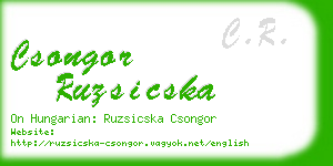 csongor ruzsicska business card